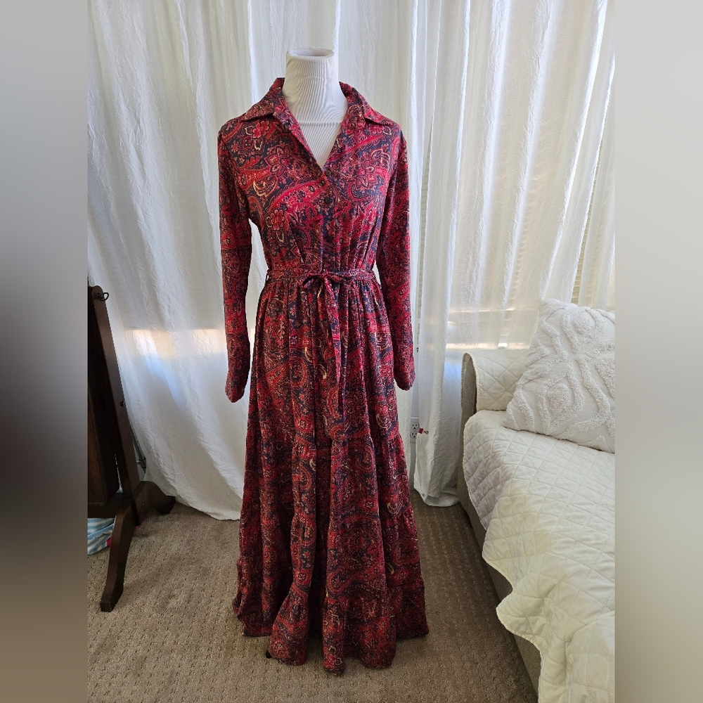 Paisley Red Maxi Dress